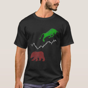Stock Chart Candle Stick Bulle Bear Stock Exchange T-Shirt