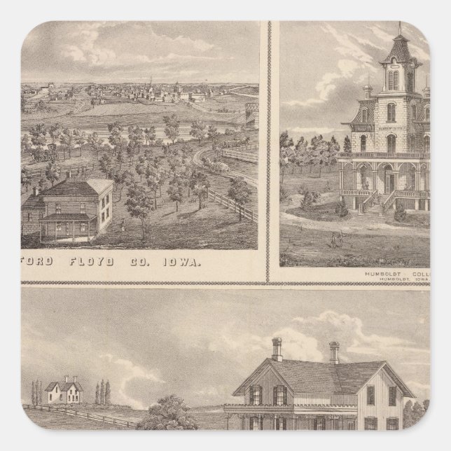 Stock farm square sticker (Front)