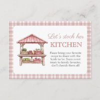 Stock her Kitchen recipe Bridal Shower card