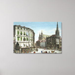 Stock-im-Eisen-Platz, with St. Stephan's Canvas Print