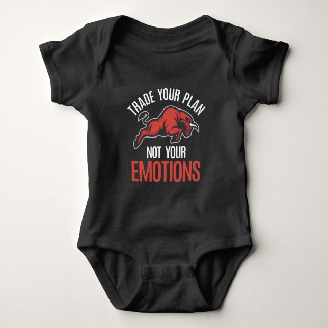 Stock Market Bull Day Trading Trader Investor Baby Bodysuit (Front)
