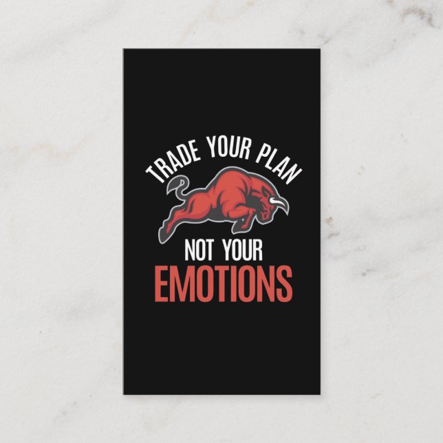 Stock Market Bull Day Trading Trader Investor Business Card (Front)