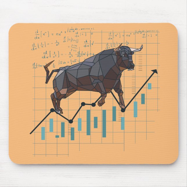 Stock Market Bullish Trend Mouse Pad (Front)
