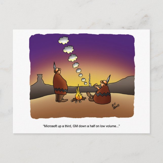 Stock Market Business Humour Postcard (Front)