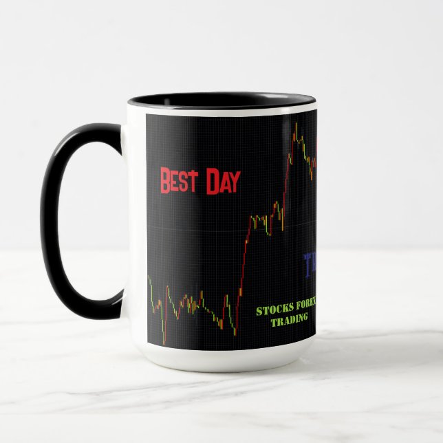 Stock Market Candlestick Chart Best Day Trader  Mug (Left)