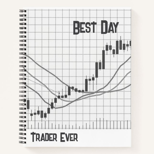 Stock Market Candlestick Chart Best Day Trader  Notebook (Front)