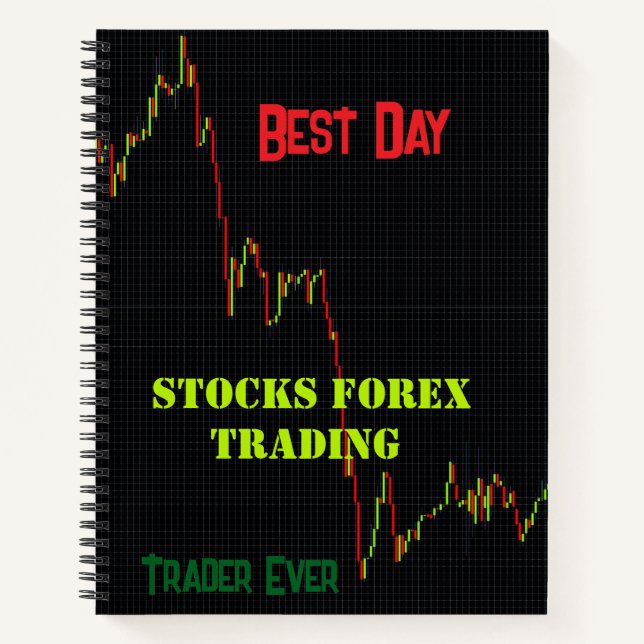 Stock Market Candlestick Chart Best Day Trader  Notebook (Front)