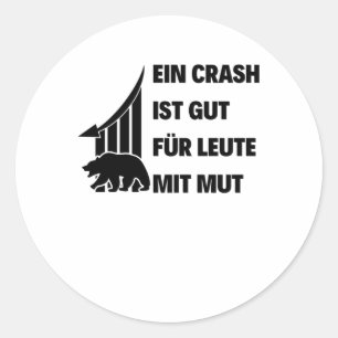 Stock Market Crash Solution Opportunitie Classic Round Sticker
