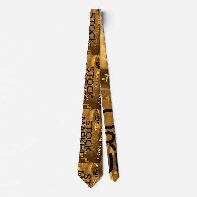 STOCK MARKET GURU by PEAF DOVE© Billionaire  Tie (Front)