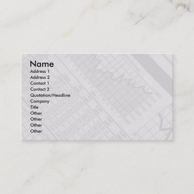 Stock Market Profile Card (Front)