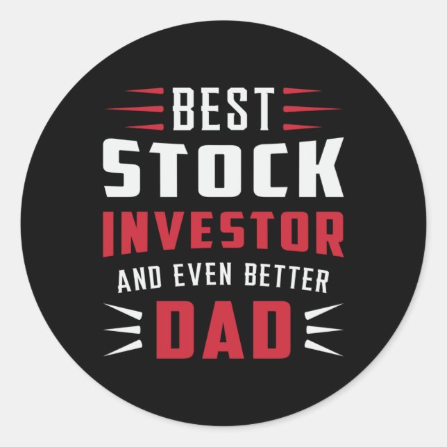 Stock Market Stock Investor Bull Trading Trader Classic Round Sticker (Front)