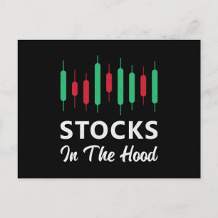 Stock Market Stocks In The Hood Trading Trader Postcard
