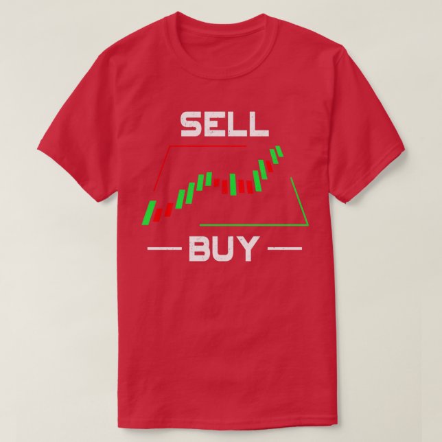 Stock Market Trader Candlestick Chart Trading Gift T-Shirt (Design Front)