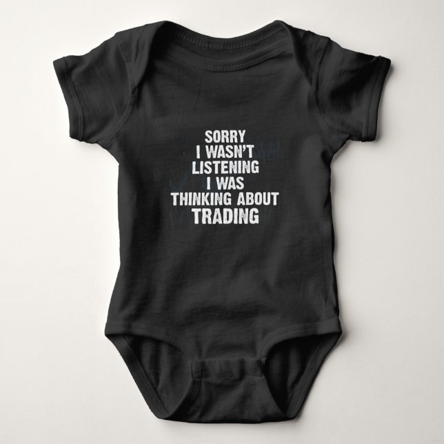 Stock Market Trading Hobby Investor Day Trader Baby Bodysuit (Front)