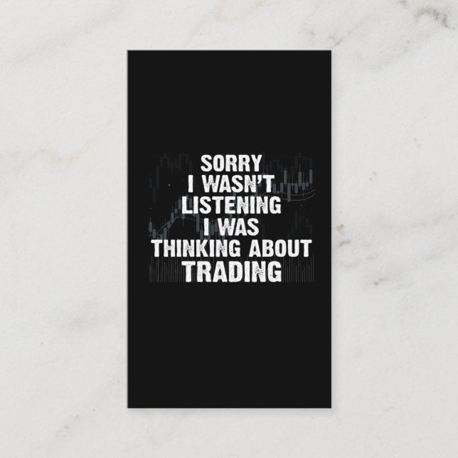 Stock Market Trading Hobby Investor Day Trader Business Card (Front)