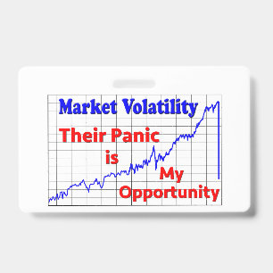 Stock Market Trading Panic Opportunity ID Badge
