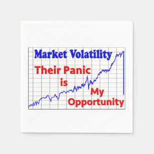 Stock Market Trading Panic Opportunity Napkin
