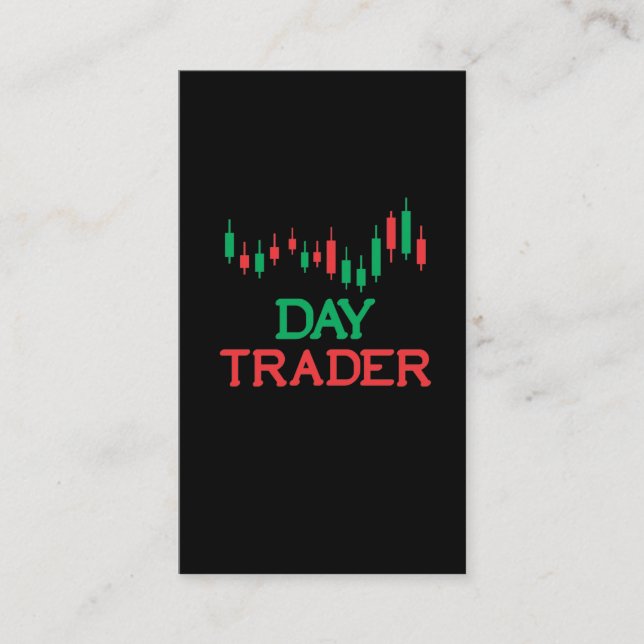 Stock Market Trading Sell Buy Day Trader Investor Business Card (Front)