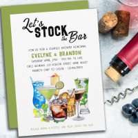 Stock the Bar Alocholic Drinks Couples Shower