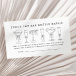 Stock The Bar Couples Shower Bottle Raffle Ticket Enclosure Card<br><div class="desc">This is a stock the bar couples shower bottle raffle sign featuring beautiful watercolor drinks and an elegant font paring. // For matching items, please visit the "STOCK THE BAR" collection in the Sincerely By Nicole Zazzle store. * If you like this design but don't see it available for something...</div>