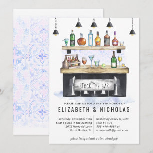 Stock the Bar Couples Wedding Shower Invitation
