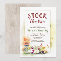 Stock The Bar Fall Harvest Pumpkins Bridal Shower