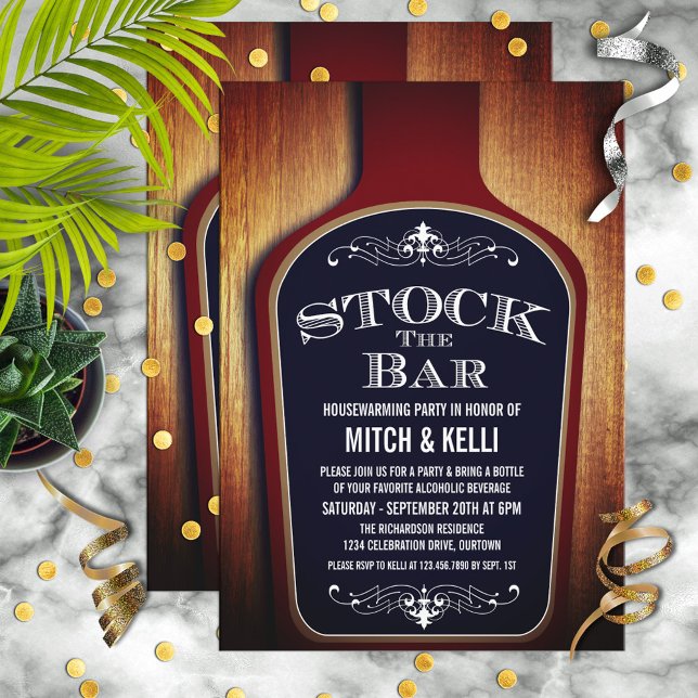 Stock the Bar Housewarming Party Invitations (Creator Uploaded)