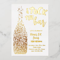 Stock the bar wine adult birthday invitation