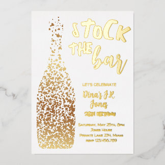 Stock the bar wine adult birthday invitation