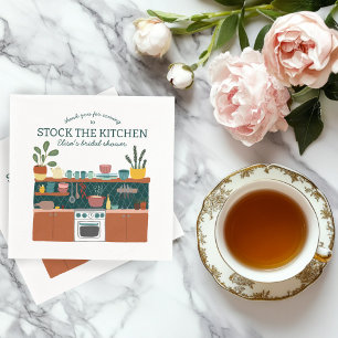 STOCK THE KITCHEN Bridal Shower Cute CUSTOM Napkin