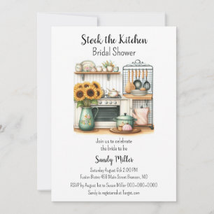 Stock The Kitchen Bridal Shower Invitation