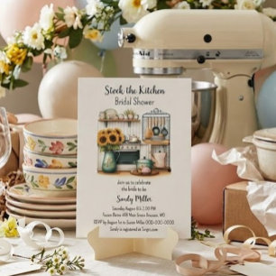Stock The Kitchen Bridal Shower  Invitation