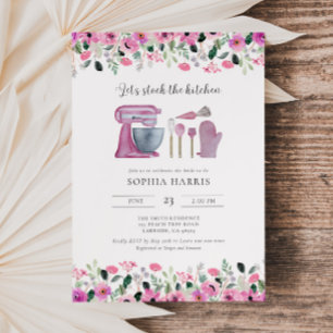 Stock The Kitchen Bridal Shower Invitation