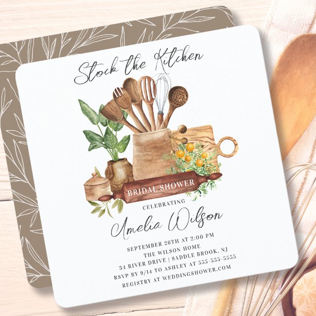 Stock The Kitchen Bridal Shower Invitation (Creator Uploaded)