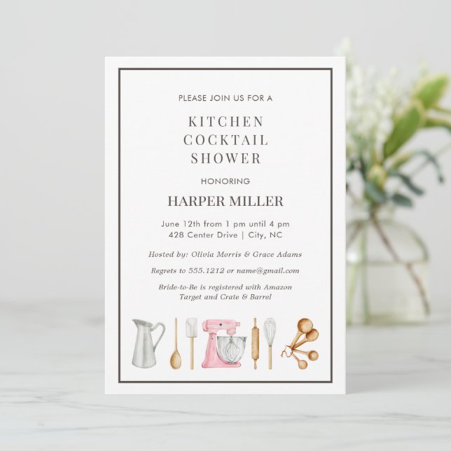 Stock the Kitchen Bridal Shower Invitation (Standing Front)