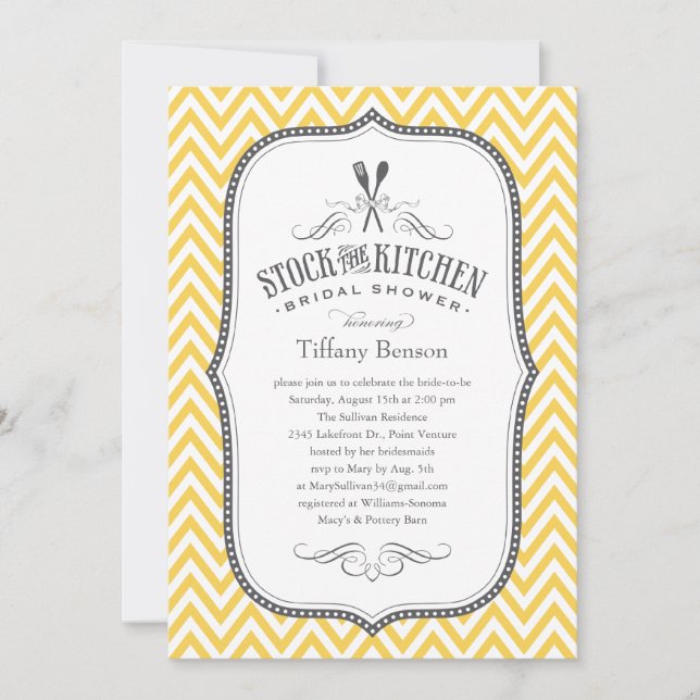 Stock the Kitchen Bridal Shower Invitations (Front)