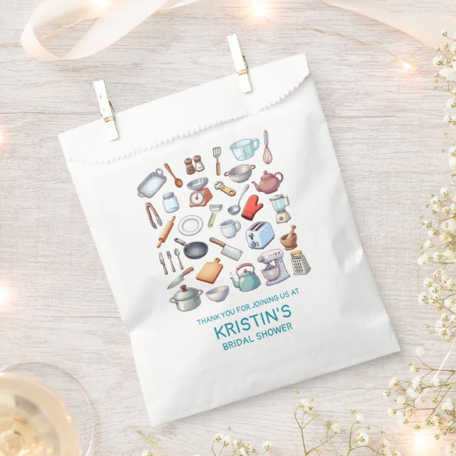 Stock the Kitchen Modern Bridal Shower  Favour Bags (Clipped)
