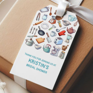 Stock the Kitchen Modern Bridal Shower  Gift Tags