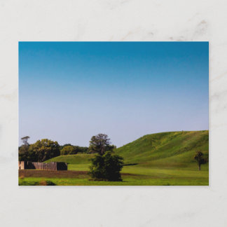 Stockade and Monks Mound, Ilinois Postcard