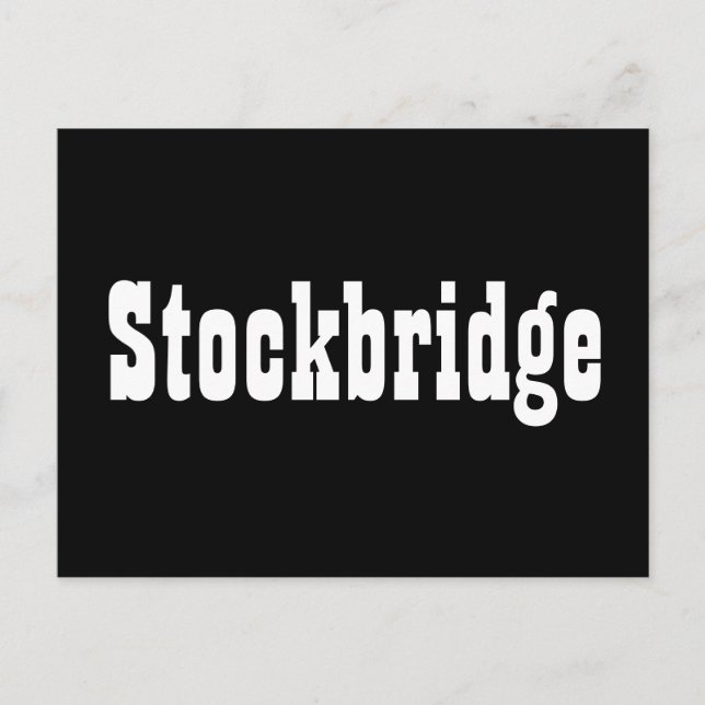 Stockbridge Autograph Collectors Card (Front)