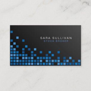 StockBroker FinancialInvestment Abstract BlueCubes Business Card