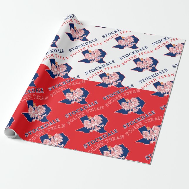 Stockdale Polish Texan Wrapping Paper (Unrolled)