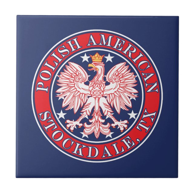 Stockdale Texas Polish American Eagle Tile (Front)
