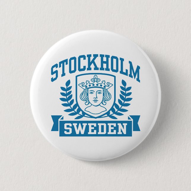 Stockholm 6 Cm Round Badge (Front)