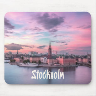 Stockholm Capital of Sweden Night Skyline Mouse Pad