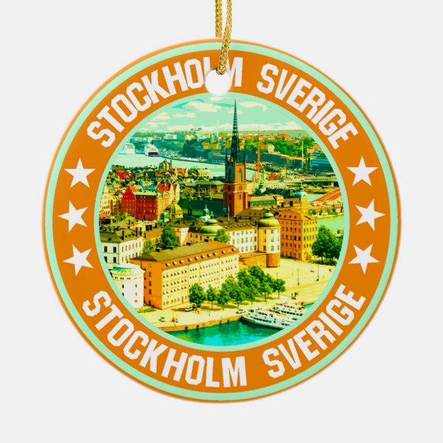 Stockholm                                          ceramic tree decoration (Front)