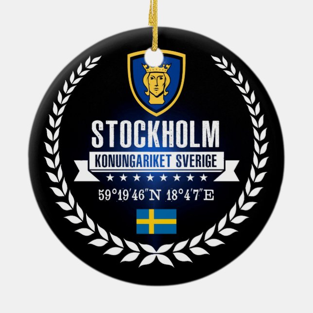 Stockholm Ceramic Tree Decoration (Back)
