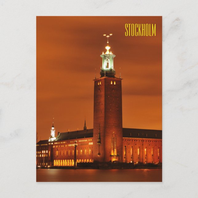 Stockholm City Hall, Sweden Postcard (Front)
