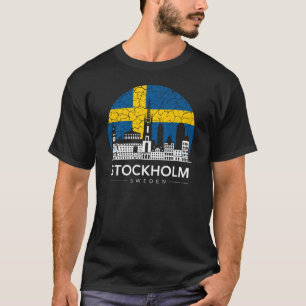 Stockholm City Sweden Flag T-Shirt