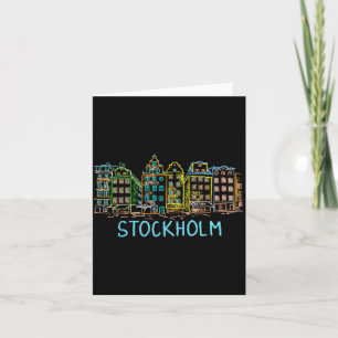 Stockholm City Tee Shirt T Shirt Card